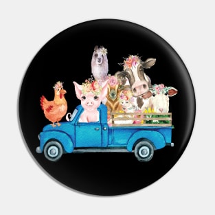 Farm Animals Farm Truck Funny farmers Gift Pin