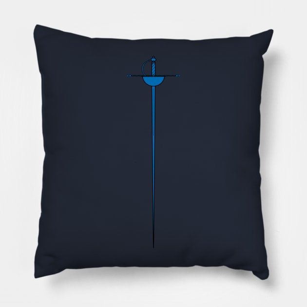 Blue Cup Rapier Sword Pillow by PabloDeChenez