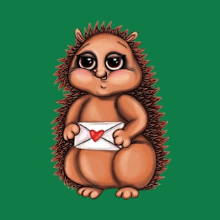 Hedgehog with love letter T-Shirt