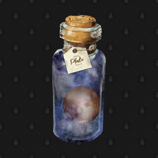 Pluto in a Bottle by drawnexplore