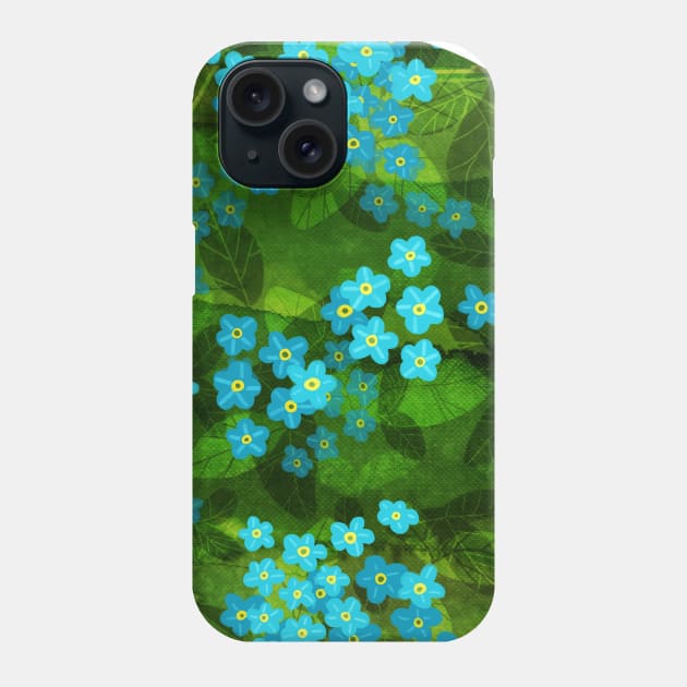 Forget Me Not Flowers Phone Case by KatherineBlowerDesigns