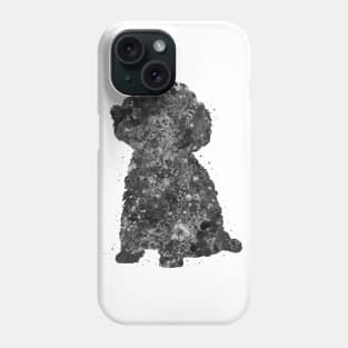 Toy Poodle dog black and white Phone Case