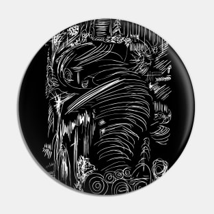 abstract art - M. C. Escher Style sketch Pin