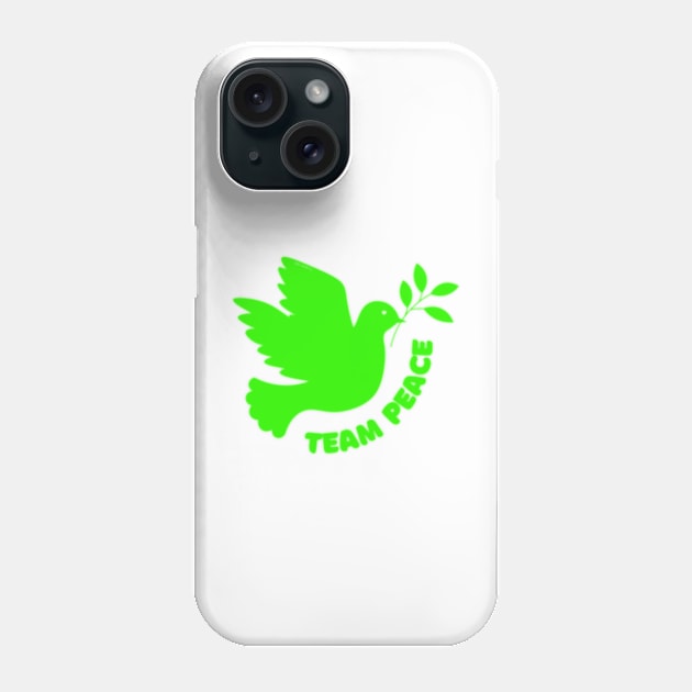 Team Peace Green By Abby Anime(c) Phone Case by Abby Anime