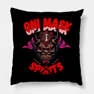 graffiti oni mask Pillow