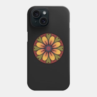 Mandala flower ornament, folkloristic style Phone Case