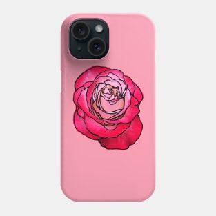 Cottage Core, Rose Flower Outline Phone Case