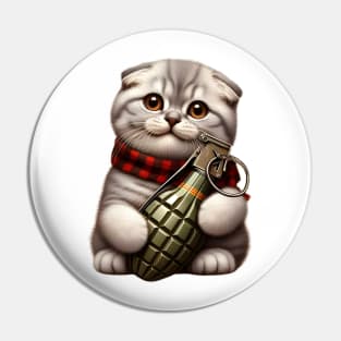 Cat and Grenade Pin