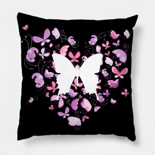 Butterflies Heart Design Pillow