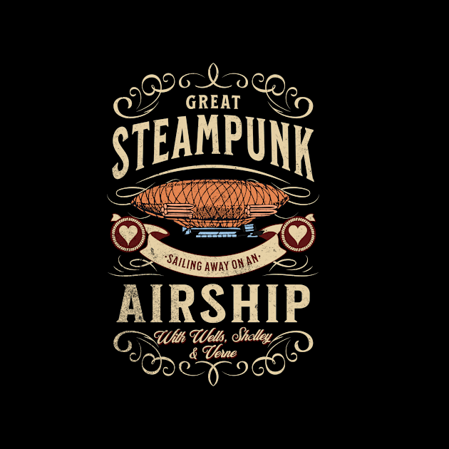 Steampunk Airship by letnothingstopyou