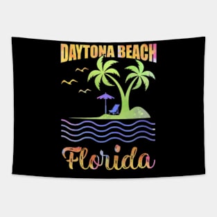 Summer Vacation Retro Sunset Florida Daytona Beach Long Sleeve T-Shirt Tapestry