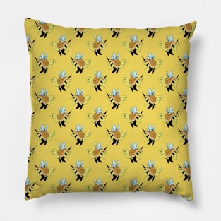 Bumble Bee Turtle Pattern Pillow
