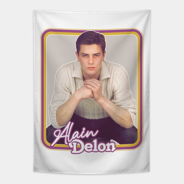 Alain Delon / Retro Francophile Design Tapestry by DankFutura