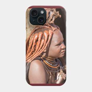 Namibia. Himba Tribe. Portrait of a Woman. Phone Case