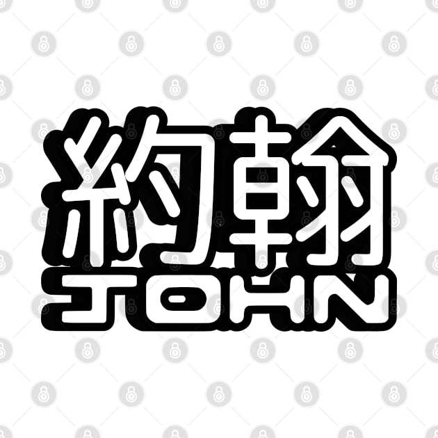 Name John written in Mandarin Chinese language and Latin letters Sticker by LuisAl