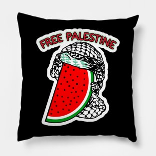 Watermelon Keffiyeh - Half Wrap - Free Palestine - Back Pillow