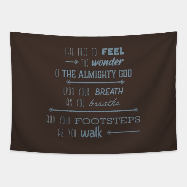 Uplifting Christian Quote Typography Tapestry by Commykaze