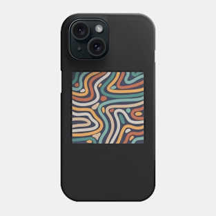 Striped print in retro colors Phone Case