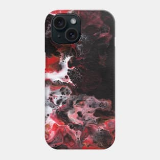 Acrylic Pour Red Gold Dragon Phone Case