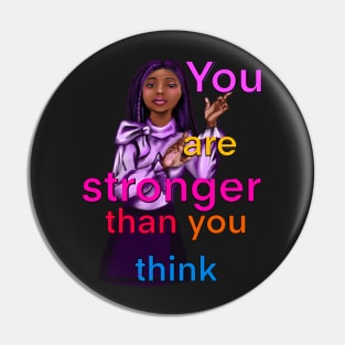 Inspirational, motivational, affirmation, you’re stronger. The best Gifts for black women 2022 Pin