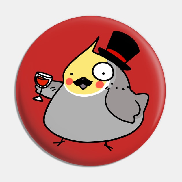 Dapper Cockatiel Pin by saradaboru