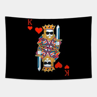 King of Hearts Poker Card Tapestry