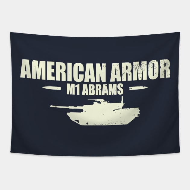 M1 Abrams Tank (distressed) Tapestry by TCP