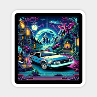 JRPG Quest DeLorean Magnet