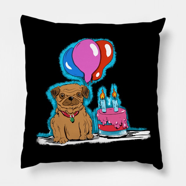 Happy Birthday from Pug Pillow by silentrob668