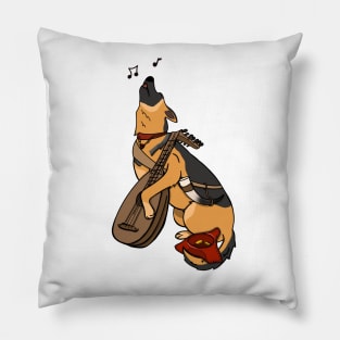 German Shephard Bard | Dog Music Lover | Fantasy Pillow