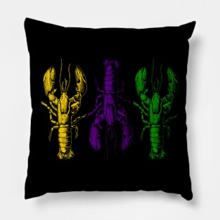 Mardi Gras Crawfish Happy Mardi Gras 2024 Matching Party Pillow