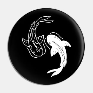 Japanese koi, Ying Yang fishes Pin