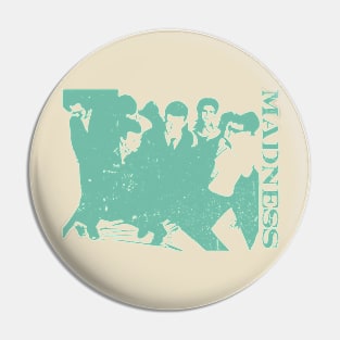 Madness - Silhouette Retro Mint Green Pin