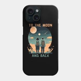 To the moon and back couple Phone Case