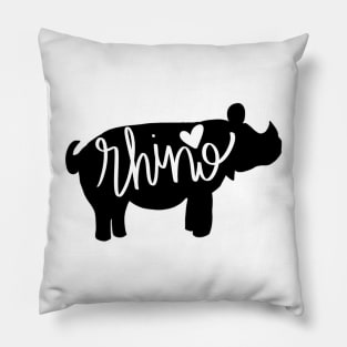 Rhino Love - Silhouette Pillow