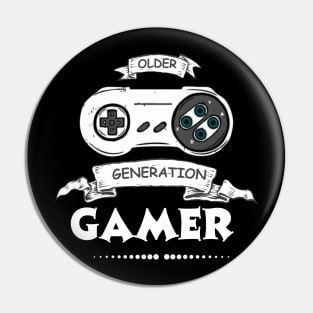 Video Older Generation Gamer Pin