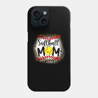 Leopard Softball Mom   Softball Mom   Softball Phone Case