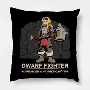 D20 Roleplaying Character - Dwarf Fighter Pillow