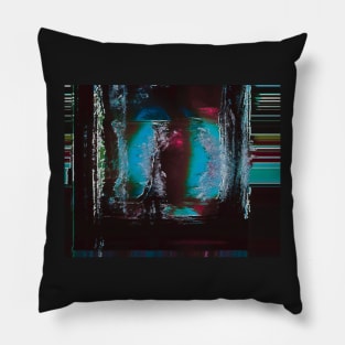 TV Snow Abstract Glitch Pillow