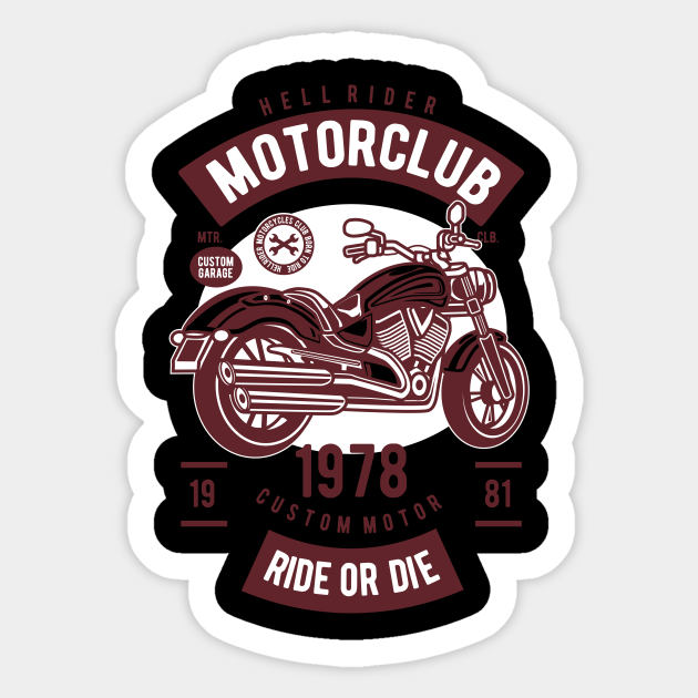 Motorcycle Club, Vintage Retro Classic - Motorcycle Club - Sticker |  TeePublic