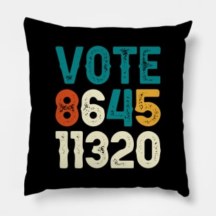 Vote 8645 11320 Anti Trump 2020 Retro Pillow