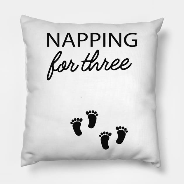 Pregnancy - Napping for three Pillow by KC Happy Shop