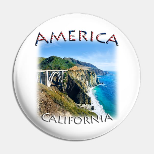 America - California - Pfeiffer Big Sur Pin by TouristMerch