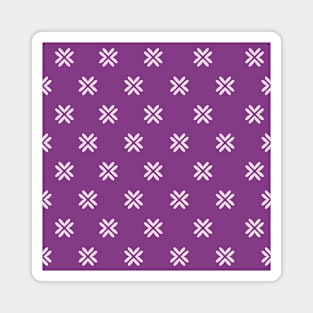 Minimal Cross Pattern Purple Magnet