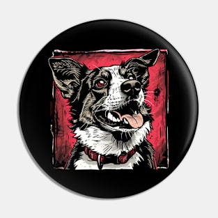 Retro Art Australian Cattle Dog Lover Pin