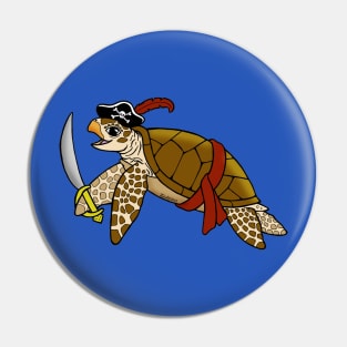 Swashbuckling Sea Turtle Pin