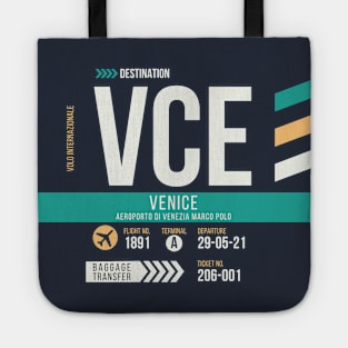 Venice (VCE) Airport Code Baggage Tag Tote