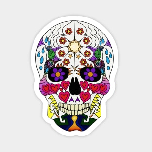 Colourful Sugar Skull - Third Eye Magnet