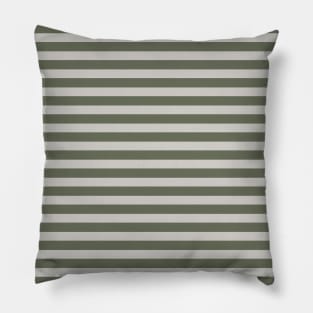 Olive Green Stripes Pattern Pillow