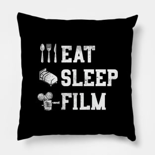 Eat Sleep Film Pillow